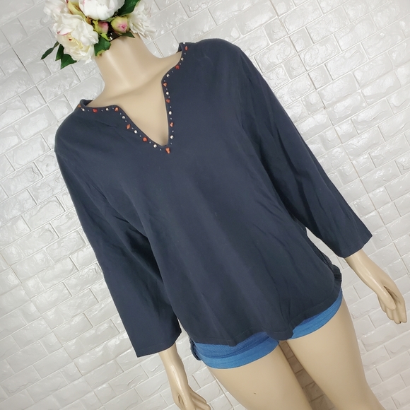 lucy bride black plus size blouse ( 5 for $20 ) - Picture 3 of 7